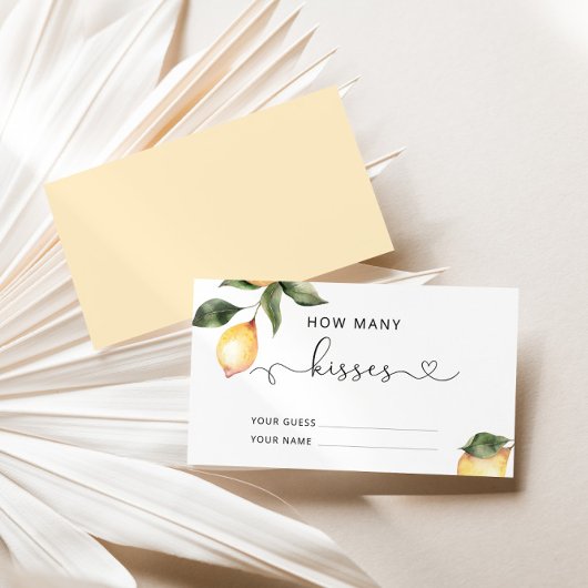 Lemon raden hoeveel kisses brudal game informatiekaartje