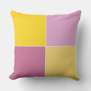Lemon Raspberry Squares Kussen