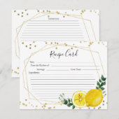 Lemon Recipcard voor groot knijpje Kaart (Voorkant / Achterkant)