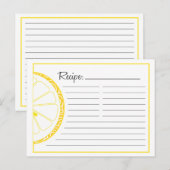 Lemon Recipe Card Briefkaart (Voorkant / Achterkant)