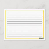 Lemon Recipe Card Briefkaart (Achterkant)