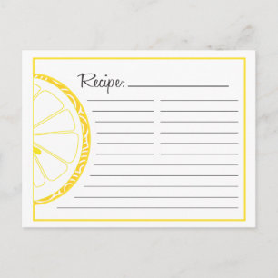 Lemon Recipe Card Briefkaart