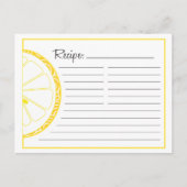 Lemon Recipe Card Briefkaart (Voorkant)