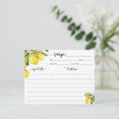 Lemon Recipe Card RSVP Kaartje (Staand voorkant)