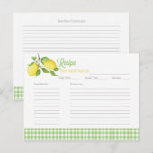 Lemon Recipe Kaarten - Kaarten voor Vrijgezellenfe (Voorkant / Achterkant)