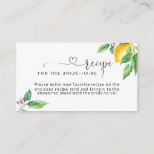 Lemon Recipe voor de bruid om de sluitingskaart te Informatiekaartje (Voorkant)