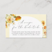 Lemon Recipe voor de bruid om de sluitingskaart te Informatiekaartje (Voorkant)