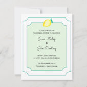 Lemon Rehearsal Dinner Invitation Kaart (Voorkant)