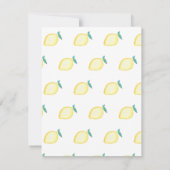 Lemon Rehearsal Dinner Invitation Kaart (Achterkant)