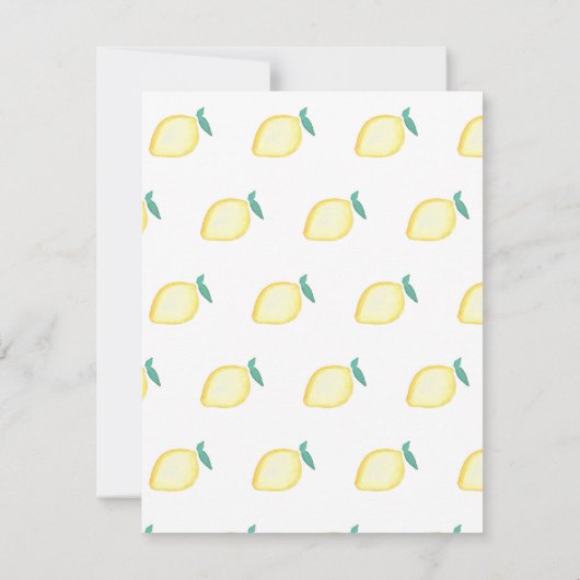 Lemon Rehearsal Dinner Invitation Kaart (Achterkant)