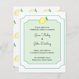 Lemon Rehearsal Dinner Invitation Kaart
