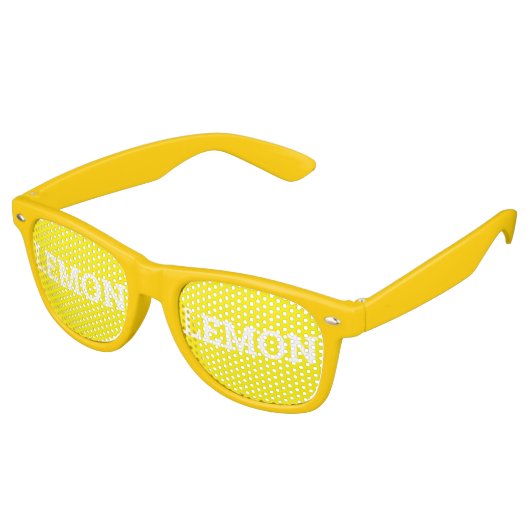 LEMON retro Shades / Fun Party Sunbril Retro Zonnebril (Gekanteld)