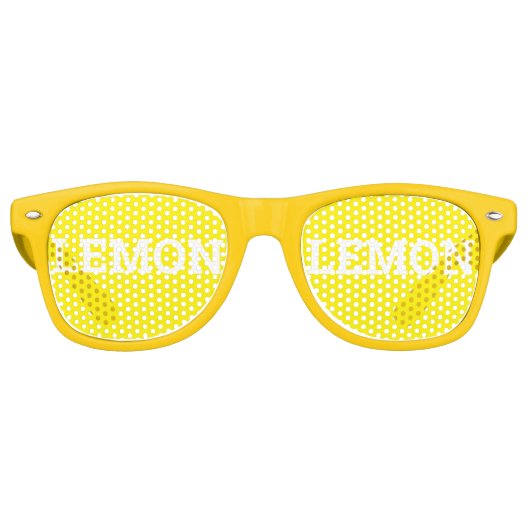LEMON retro Shades / Fun Party Sunbril Zonnebril (Voorkant)