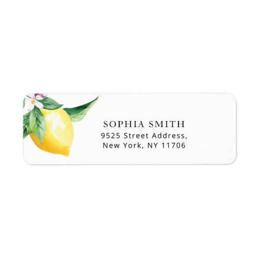 Lemon Return Address Label (Voorkant)