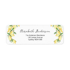 Lemon Return-adreslabel Etiket
