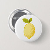 Lemon Ronde Button 5,7 Cm (Voorkant /achterkant)