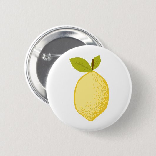 Lemon Ronde Button 5,7 Cm (Voorkant /achterkant)