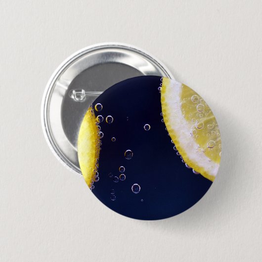 Lemon Ronde Button 5,7 Cm (Voorkant /achterkant)