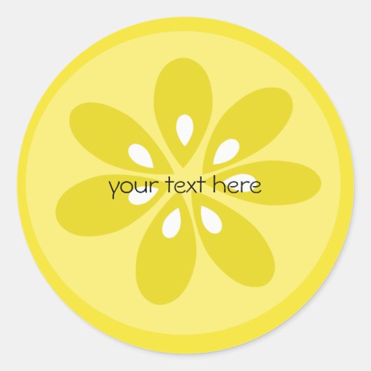 Lemon Ronde Sticker (Voorkant)