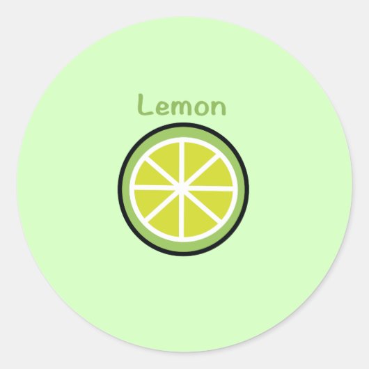 Lemon Ronde Sticker (Voorkant)