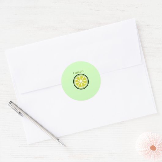 Lemon Ronde Sticker (Envelop)