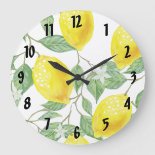 Lemon Round Kitchen-klok Grote Klok