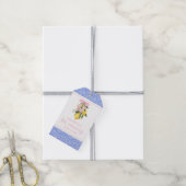 Lemon Roze Strik baby shower Cadeaulabel (Met Touw)