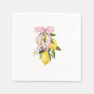 Lemon Roze Strik Babyshower La Dolce Vita Servet