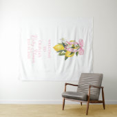 Lemon Roze Strik preppy Coquette Baby Shower welko Wandkleed (In Situ (horizontaal))