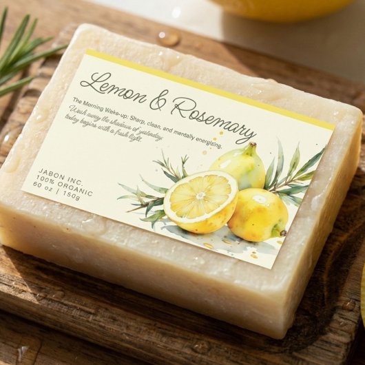 Lemon & Rozemarijn Biologische Zeep Sticker Label