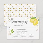 Lemon RSVP met Maaltijdopties Kaart (Voorkant / Achterkant)