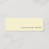 Lemon RSVP Wedding Website | Mini-Kaarten Mini Visitekaartje (Achterkant)