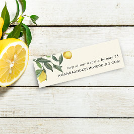 Lemon RSVP Wedding Website | Mini-Kaarten Mini Visitekaartje