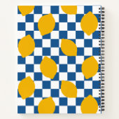 Lemon Rustic Farmhouse Blue & White Check Recipe Notitieboek (Achterkant)
