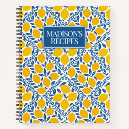 Lemon Rustic Farmhouse French Country Recipe Notitieboek