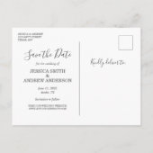 Lemon Save the Date Briefkaart Elegant Summer Boho (Achterkant)