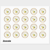 Lemon Scented Beeswax Lotion Bar Gold Border Ronde Sticker (Vel)