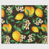 Lemon Seamless Pattern hand painted in watercolor Cadeaupapier (Vlak)