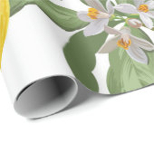 Lemon seamless vintage pattern. Tropical fruit bac Cadeaupapier (Rol Hoek)