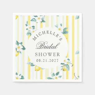 Lemon Shabby Chic Vintage Bloem Bruiloftsborrel Servet