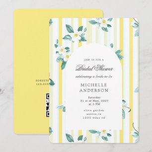 Lemon Shabby Chic Vintage Bloemachtige Bruiloft Fe Kaart