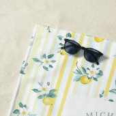Lemon Shabby Chic Vintage Bruiloftsfeest Strandlaken (In situ)