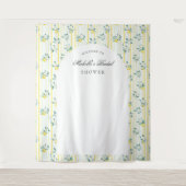 Lemon Shabby Chic Vintage Bruiloftsfeest Wandkleed (Voorkant)