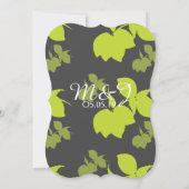 Lemon Shadow Citrus Wedding Limoen Kaart (Achterkant)