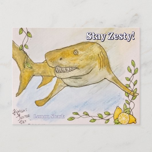 Lemon Shark Briefkaart (Voorkant)