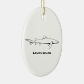 Lemon Shark Illustration Keramisch Ornament (Rechts)