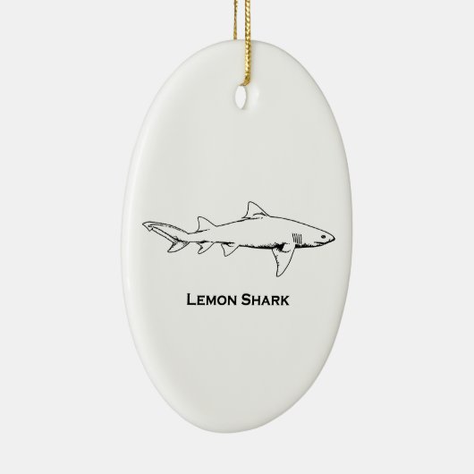 Lemon Shark Illustration Keramisch Ornament (Rechts)