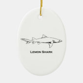Lemon Shark Illustration Keramisch Ornament (Voorkant)