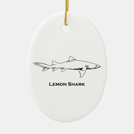 Lemon Shark Illustration Keramisch Ornament (Voorkant)