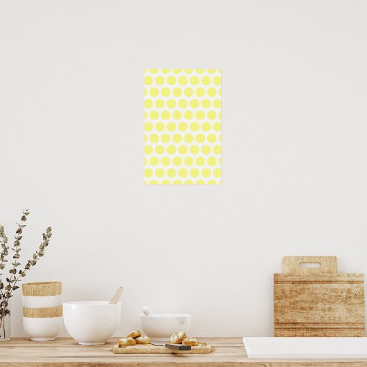 Lemon Sherbet Polka Dots Poster (Keuken)